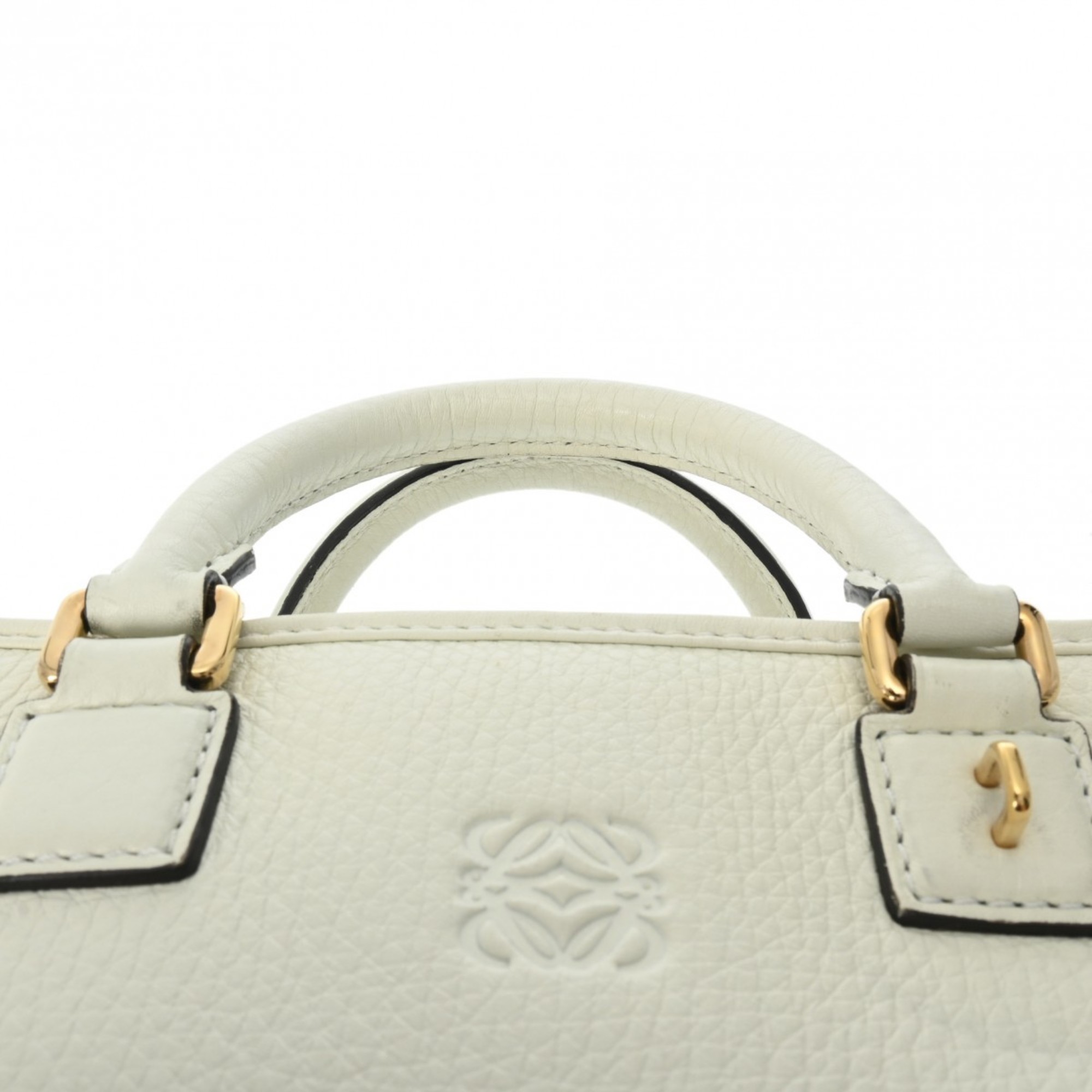 LOEWE Amazona 23 White Women's Calfskin Handbag