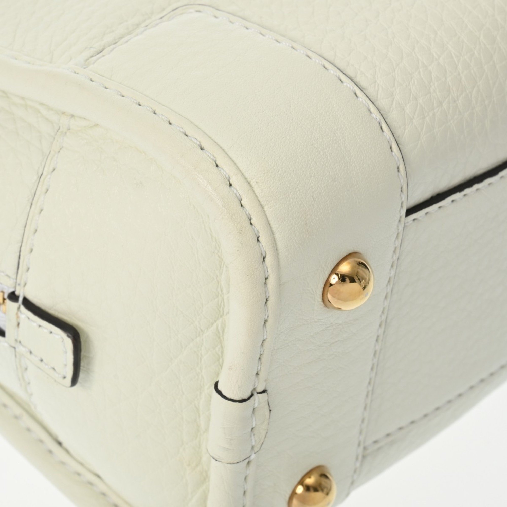 LOEWE Amazona 23 White Women's Calfskin Handbag