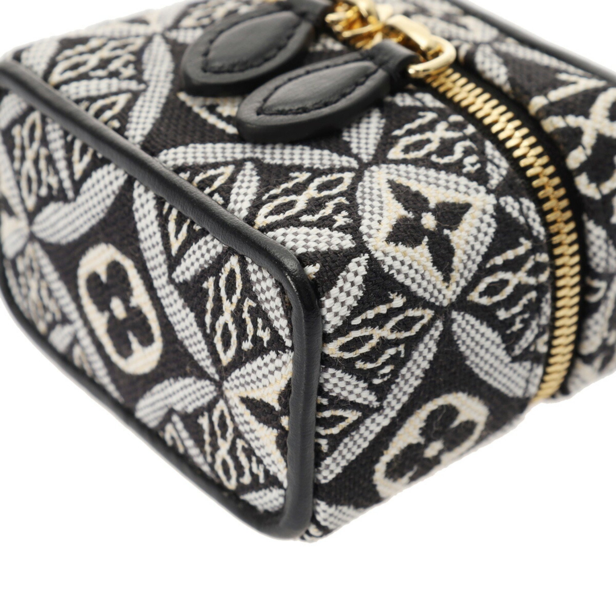 LOUIS VUITTON Louis Vuitton Porte-Clé Vanity Bag Charm Black Women's GP Monogram Jacquard Keychain