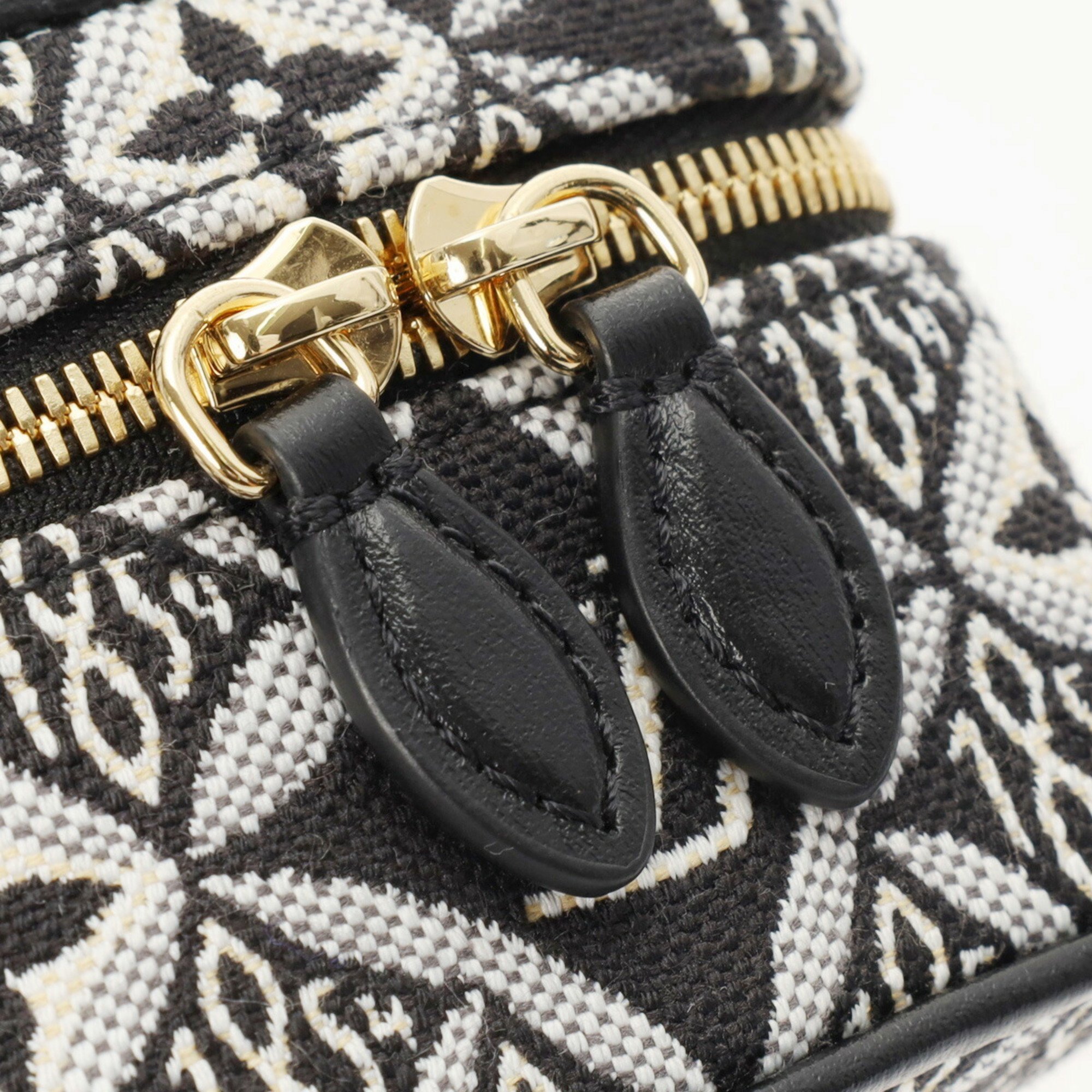 LOUIS VUITTON Louis Vuitton Porte-Clé Vanity Bag Charm Black Women's GP Monogram Jacquard Keychain