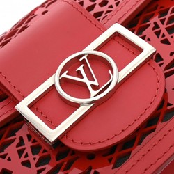 LOUIS VUITTON Louis Vuitton Monogram Mesh Dauphine MINI Red M20359 Women's Leather Shoulder Bag