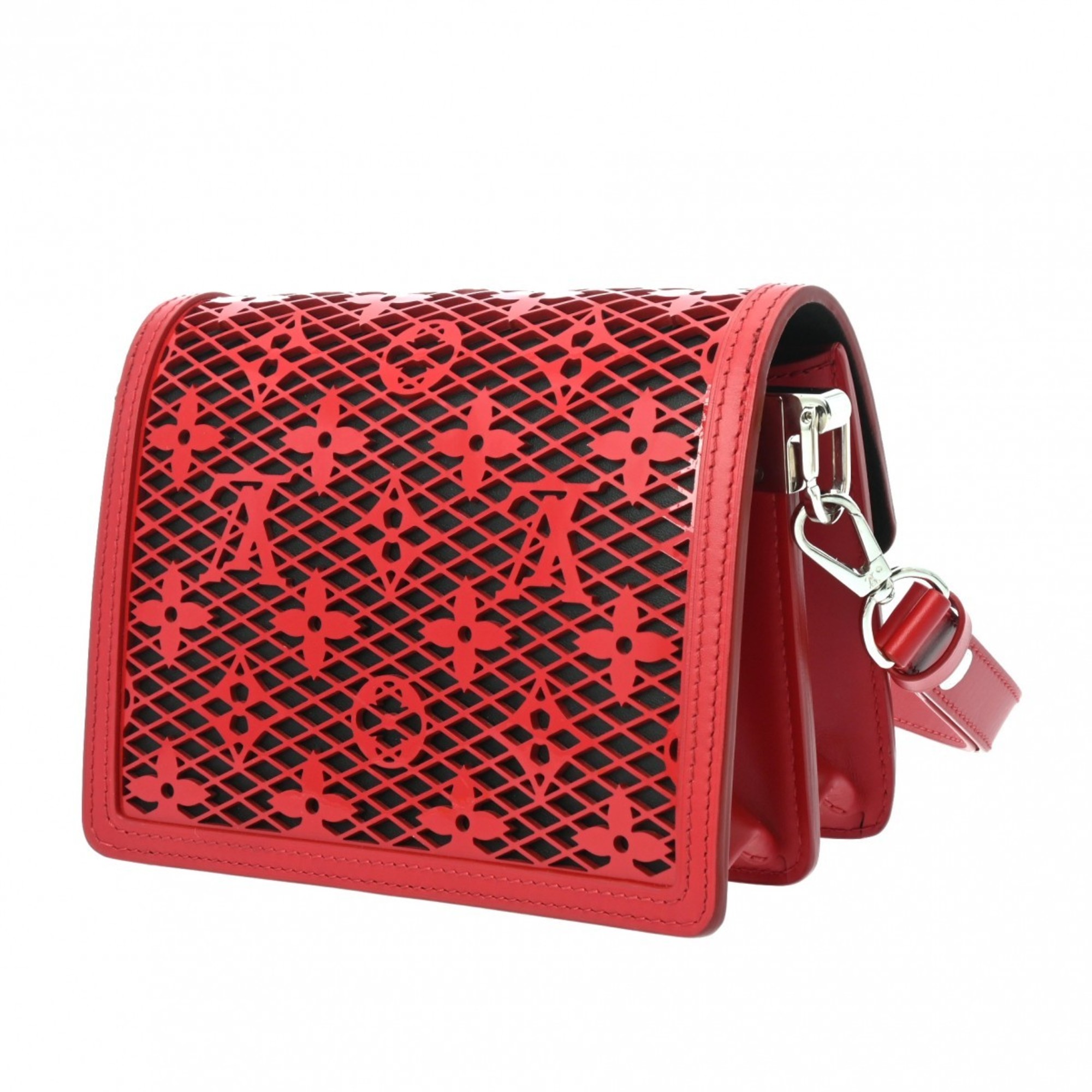 LOUIS VUITTON Louis Vuitton Monogram Mesh Dauphine MINI Red M20359 Women's Leather Shoulder Bag