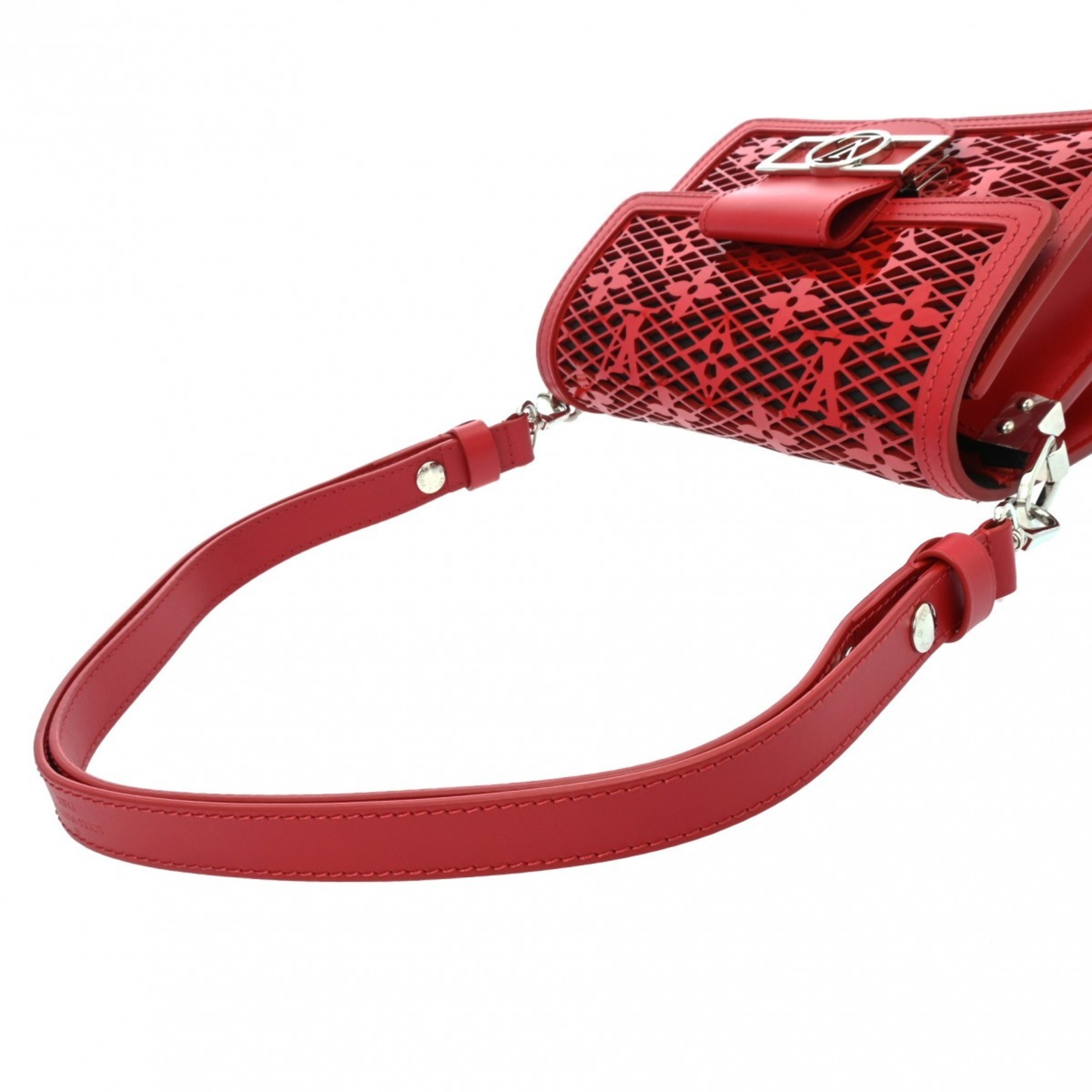 LOUIS VUITTON Louis Vuitton Monogram Mesh Dauphine MINI Red M20359 Women's Leather Shoulder Bag