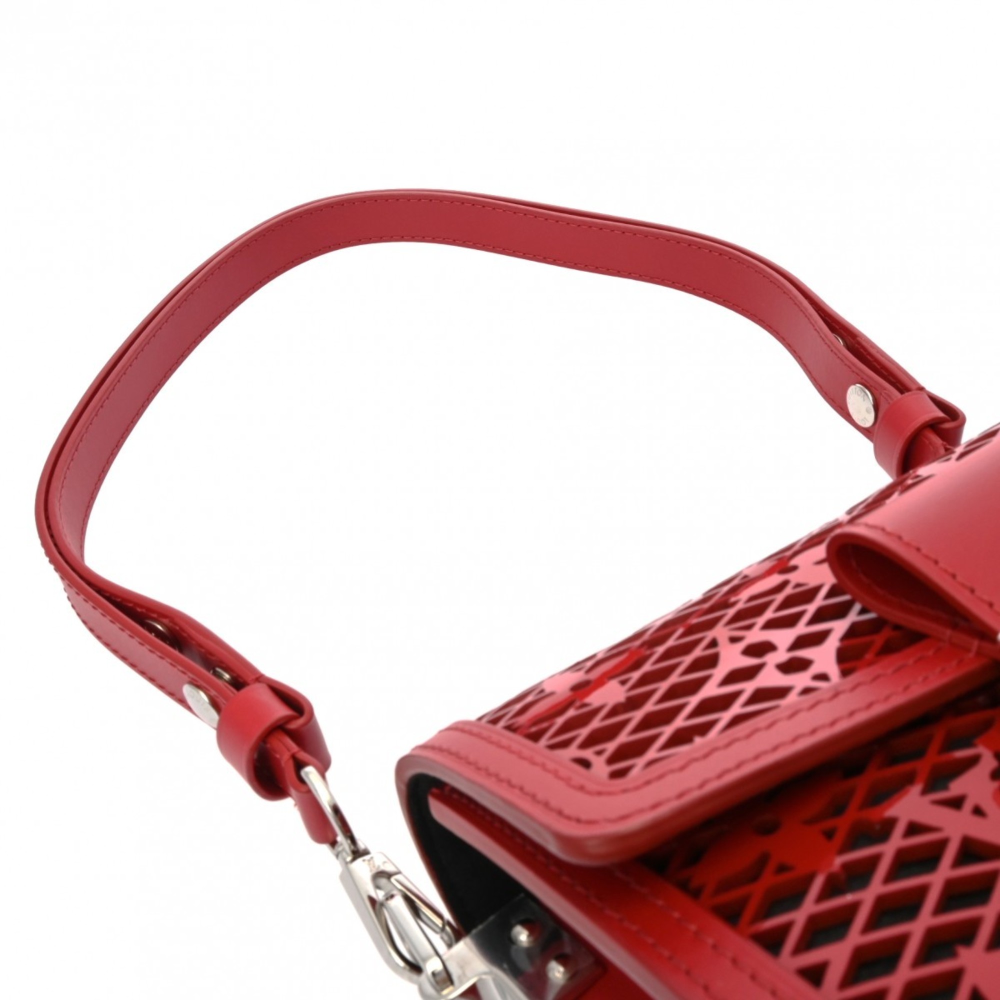 LOUIS VUITTON Louis Vuitton Monogram Mesh Dauphine MINI Red M20359 Women's Leather Shoulder Bag