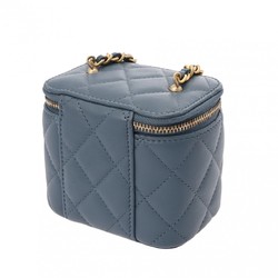 CHANEL Chanel Matelasse Coco Ball Chain Pouch Blue Navy AP1447 Women's Lambskin Shoulder Bag