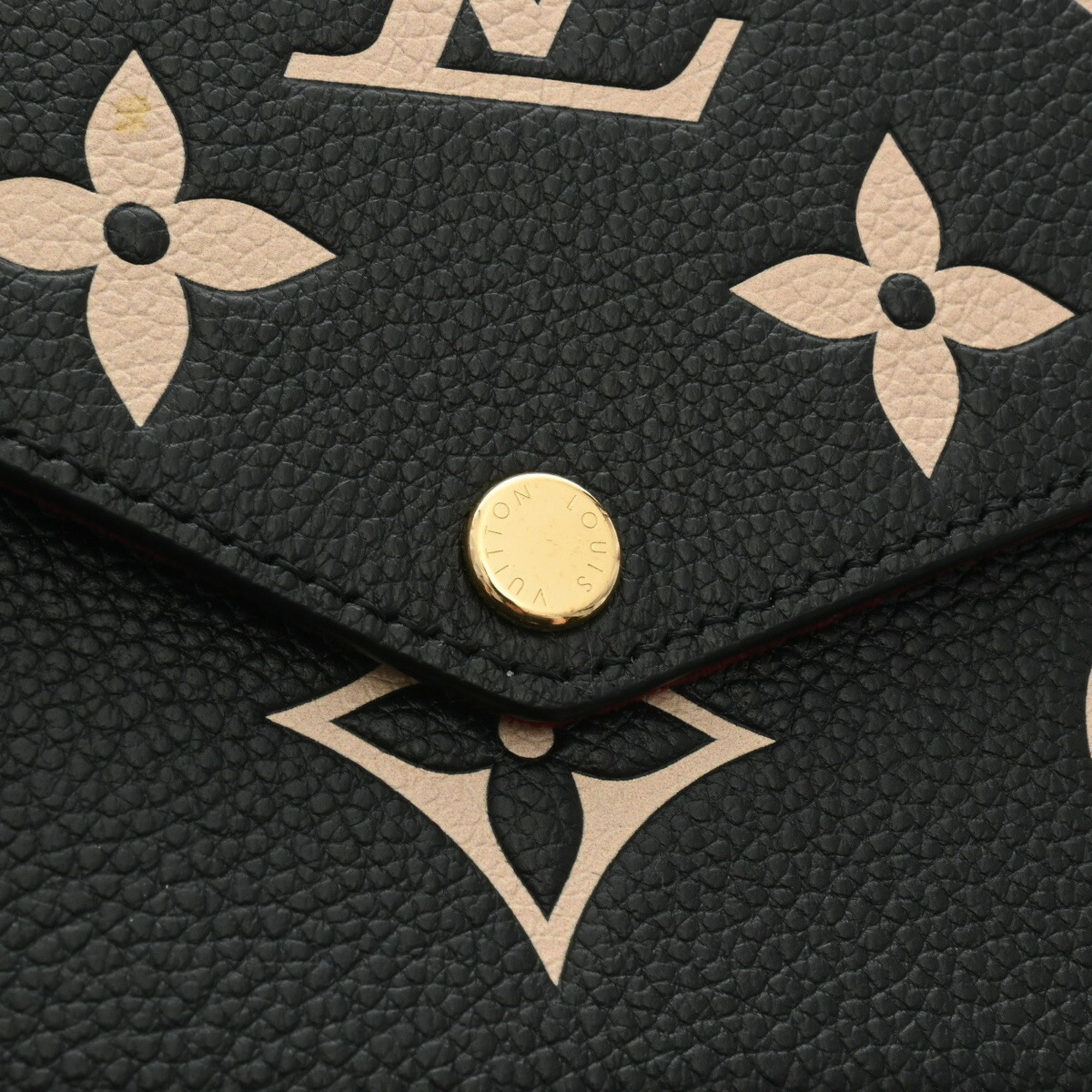 LOUIS VUITTON Monogram Empreinte Pochette Felicie Noir M82479 Women's Leather Shoulder Bag