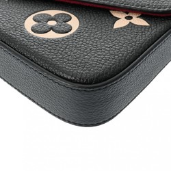 LOUIS VUITTON Monogram Empreinte Pochette Felicie Noir M82479 Women's Leather Shoulder Bag