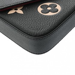 LOUIS VUITTON Monogram Empreinte Pochette Felicie Noir M82479 Women's Leather Shoulder Bag