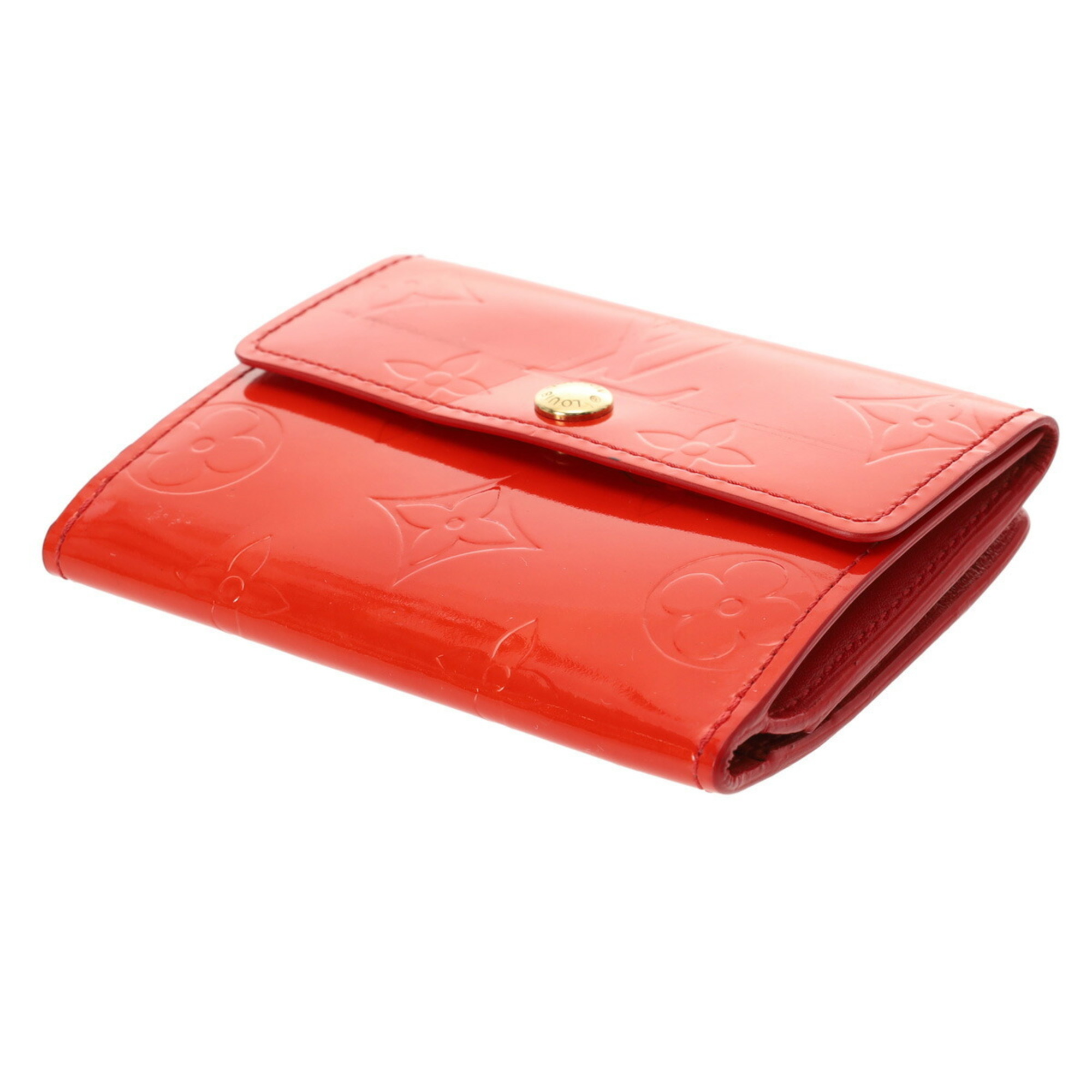 LOUIS VUITTON Vernis Ludlow Coin Purse Rouge M91090 Women's Monogram Case