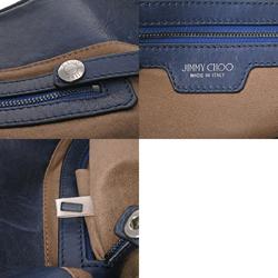 JIMMY CHOO Jimmy Choo Pimlico Star Studs Navy Women's Leather Tote Bag