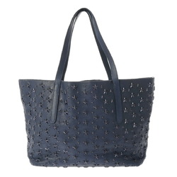 JIMMY CHOO Jimmy Choo Pimlico Star Studs Navy Women's Leather Tote Bag