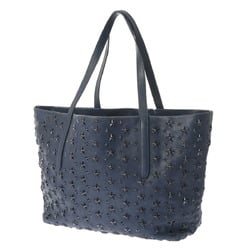 JIMMY CHOO Jimmy Choo Pimlico Star Studs Navy Women's Leather Tote Bag