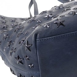 JIMMY CHOO Jimmy Choo Pimlico Star Studs Navy Women's Leather Tote Bag