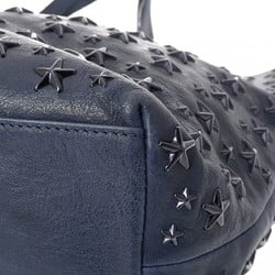 JIMMY CHOO Jimmy Choo Pimlico Star Studs Navy Women's Leather Tote Bag