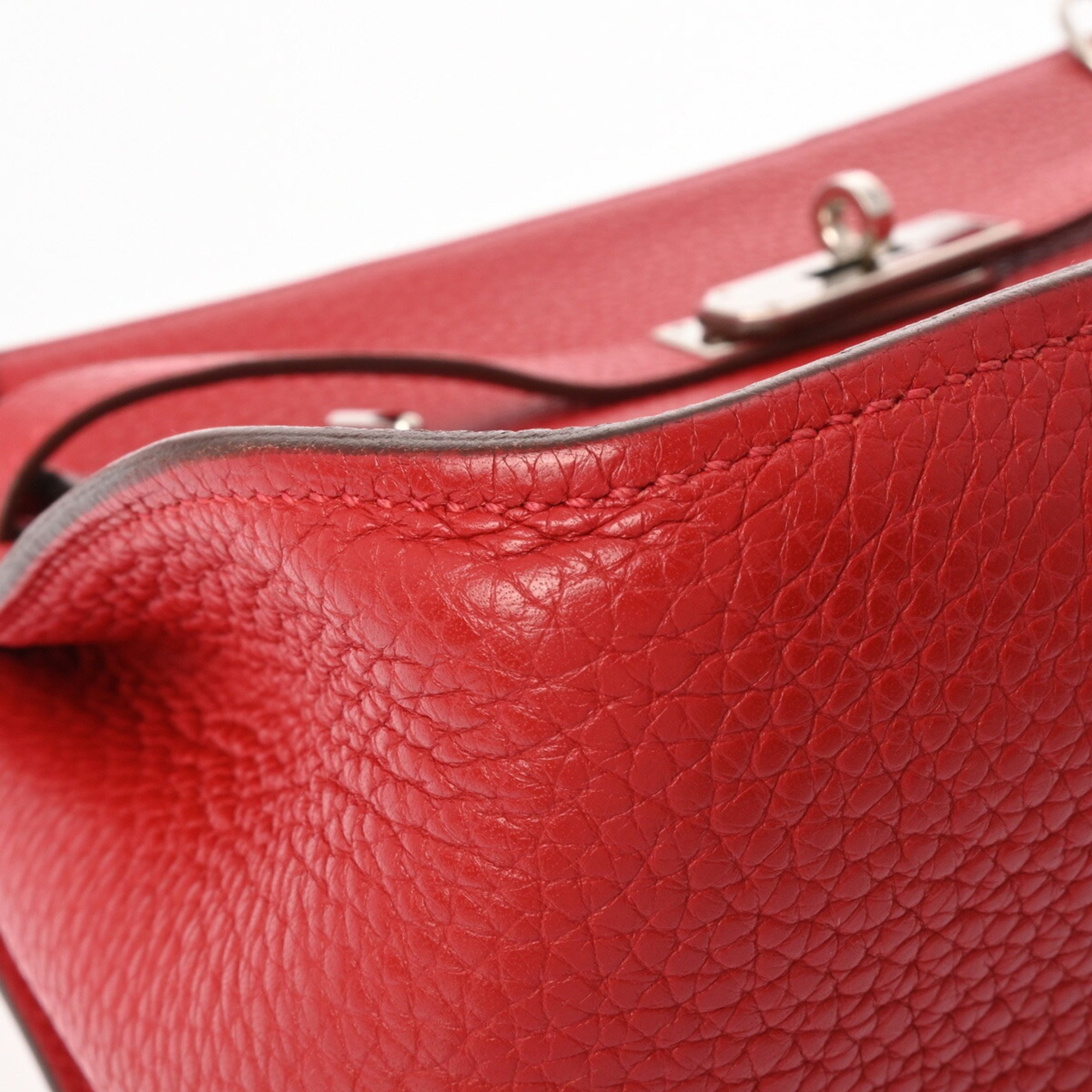 HERMES Hermes Gypsiere 28 Rouge Kazak - □Q stamp (around 2013) Women's Taurillon Clemence shoulder bag