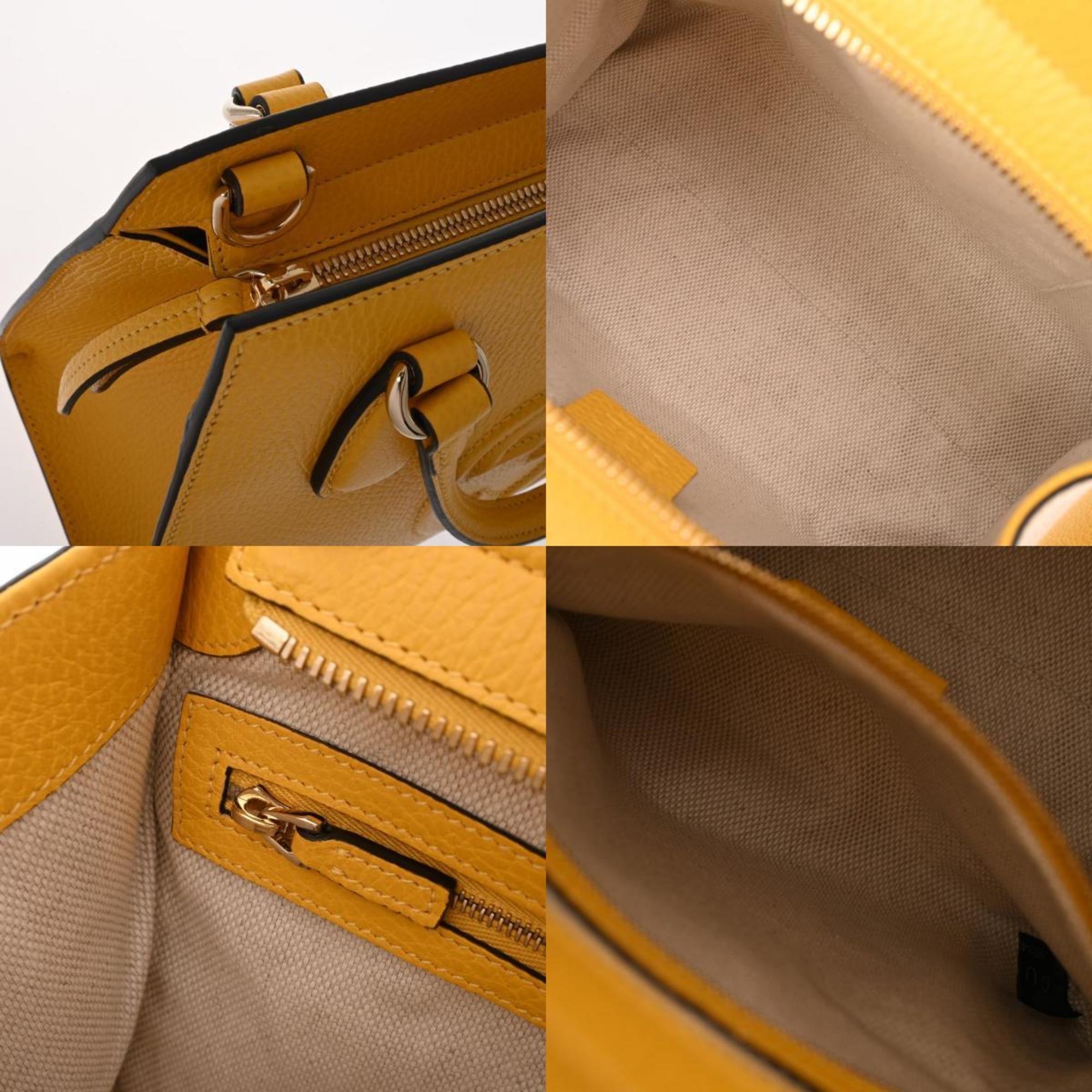 GUCCI Gucci Soho Outlet Yellow 607722 Women's Calfskin Handbag