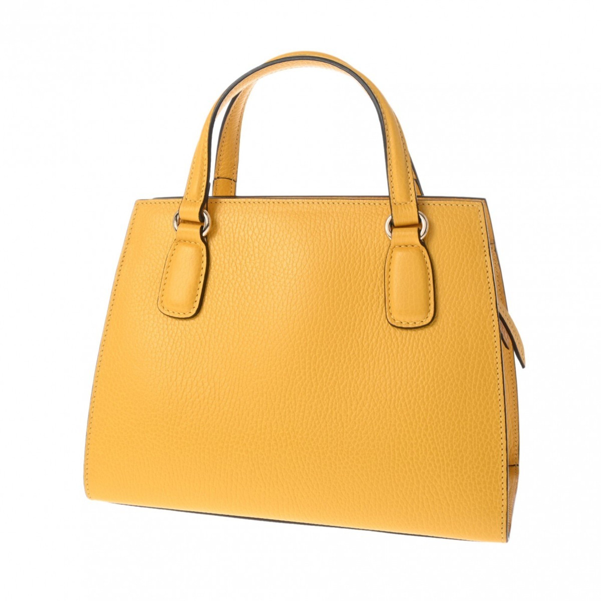 GUCCI Gucci Soho Outlet Yellow 607722 Women's Calfskin Handbag