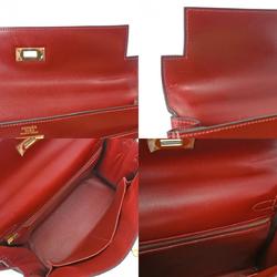 HERMES Kelly 32 Inner Stitching Rouge H G Stamp (around 2003) Women's Box Calf Handbag