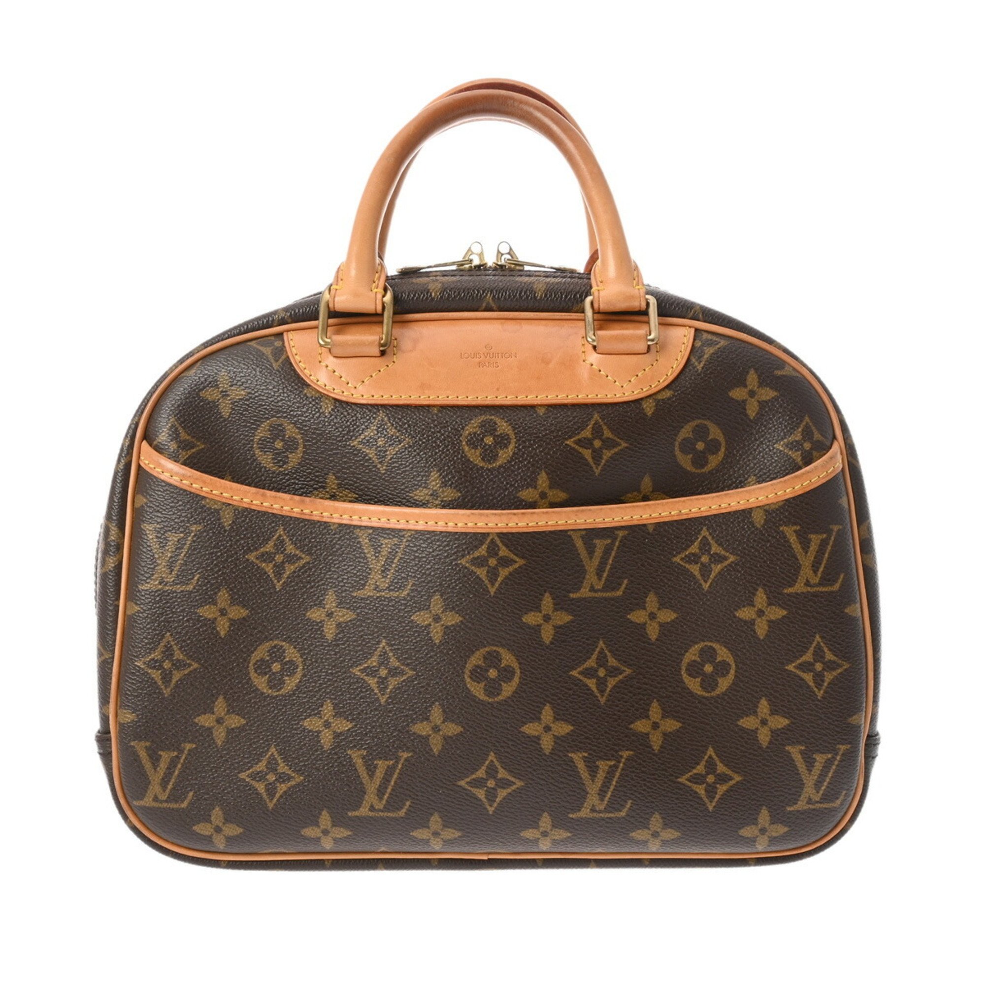 LOUIS VUITTON Louis Vuitton Monogram Trouville Brown M42228 Women's Canvas Handbag