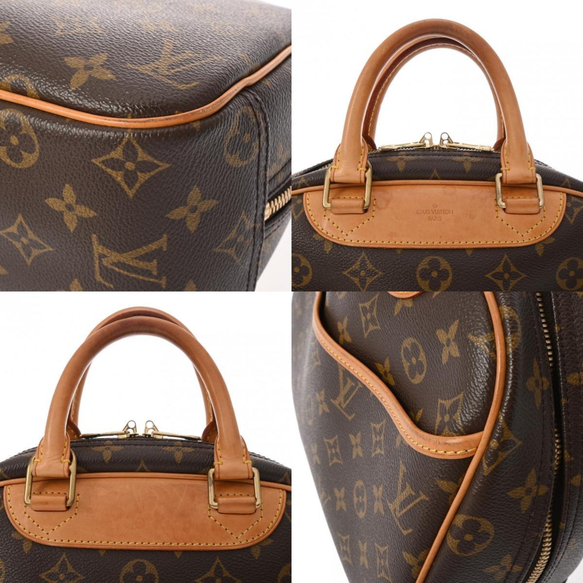 LOUIS VUITTON Louis Vuitton Monogram Trouville Brown M42228 Women's Canvas Handbag