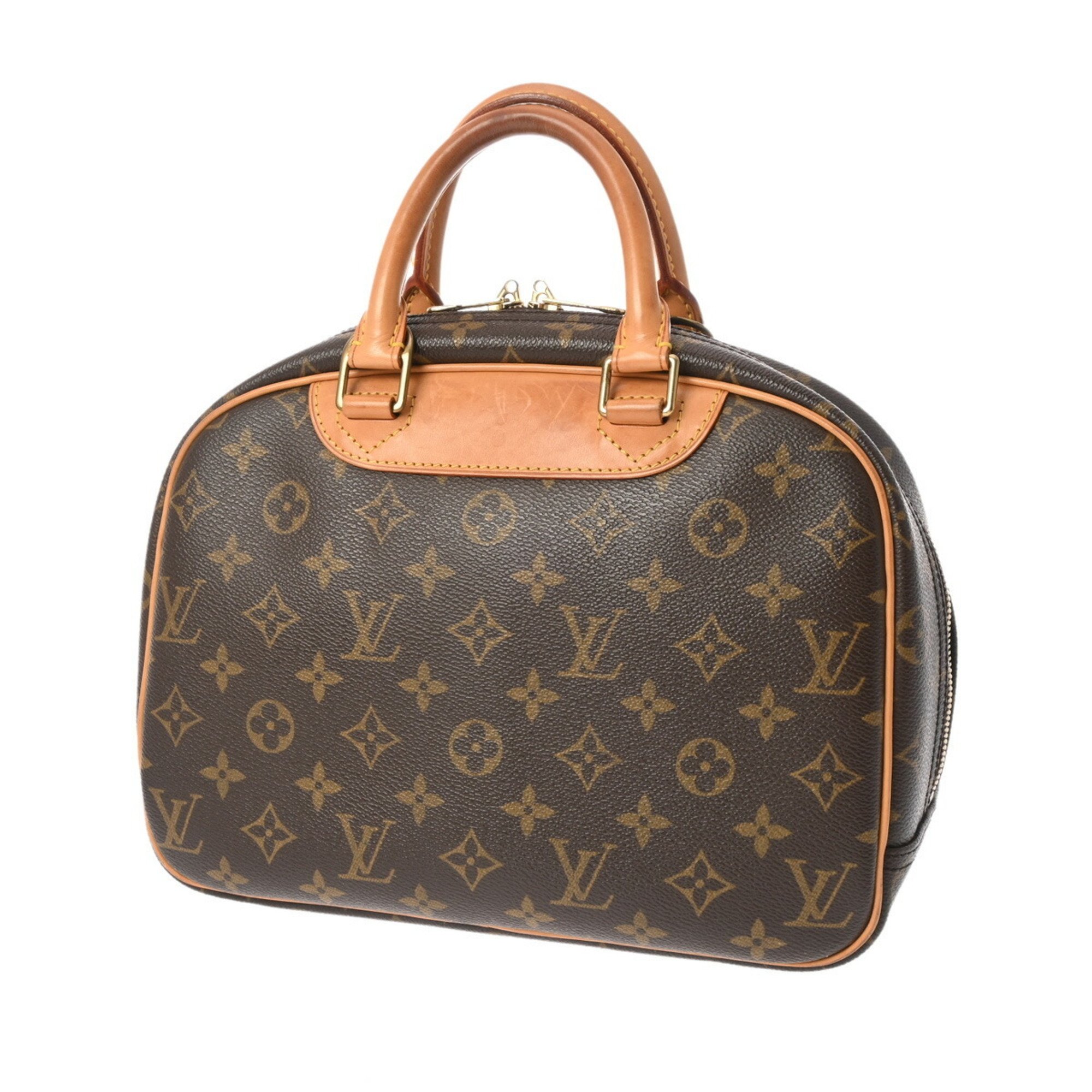 LOUIS VUITTON Louis Vuitton Monogram Trouville Brown M42228 Women's Canvas Handbag