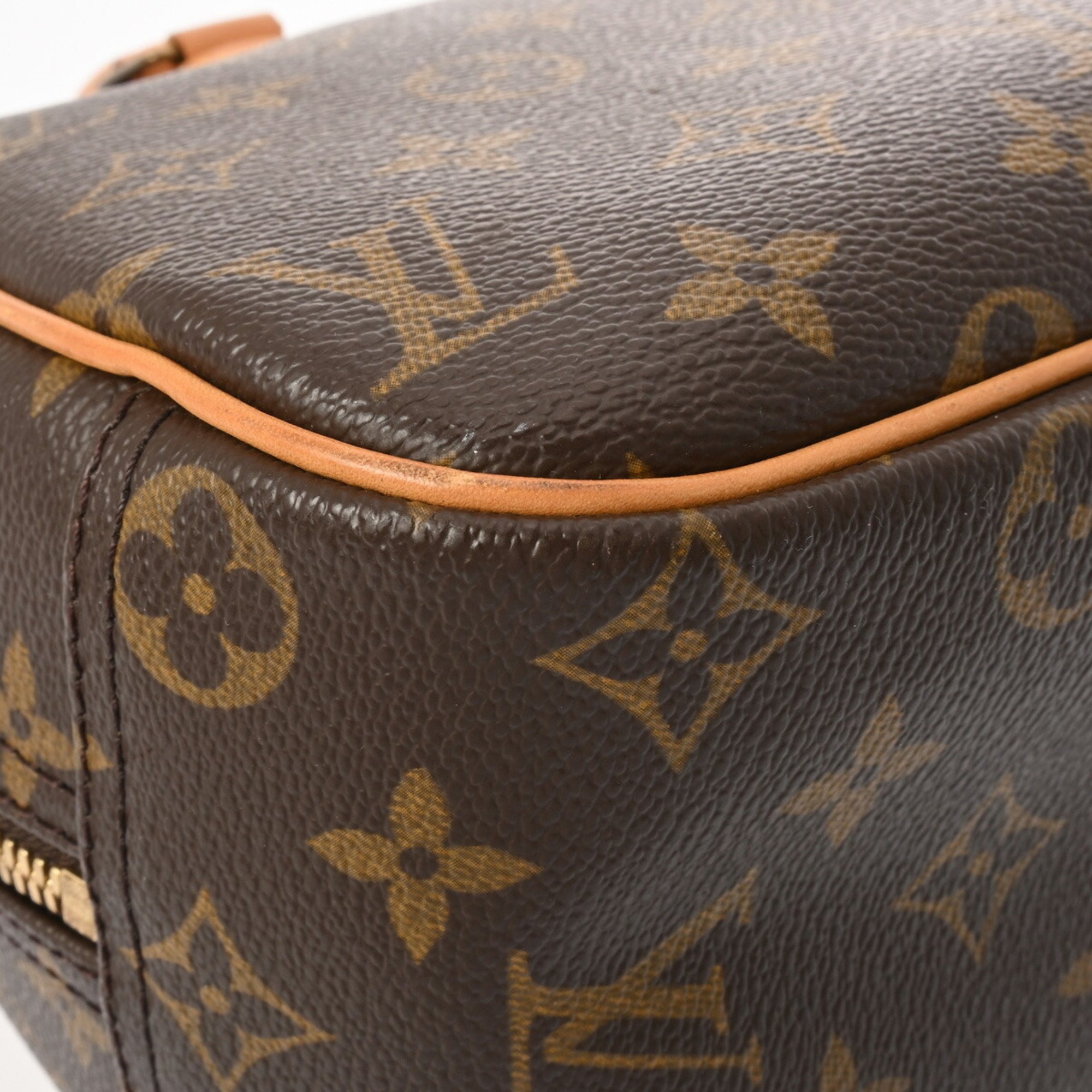 LOUIS VUITTON Louis Vuitton Monogram Trouville Brown M42228 Women's Canvas Handbag