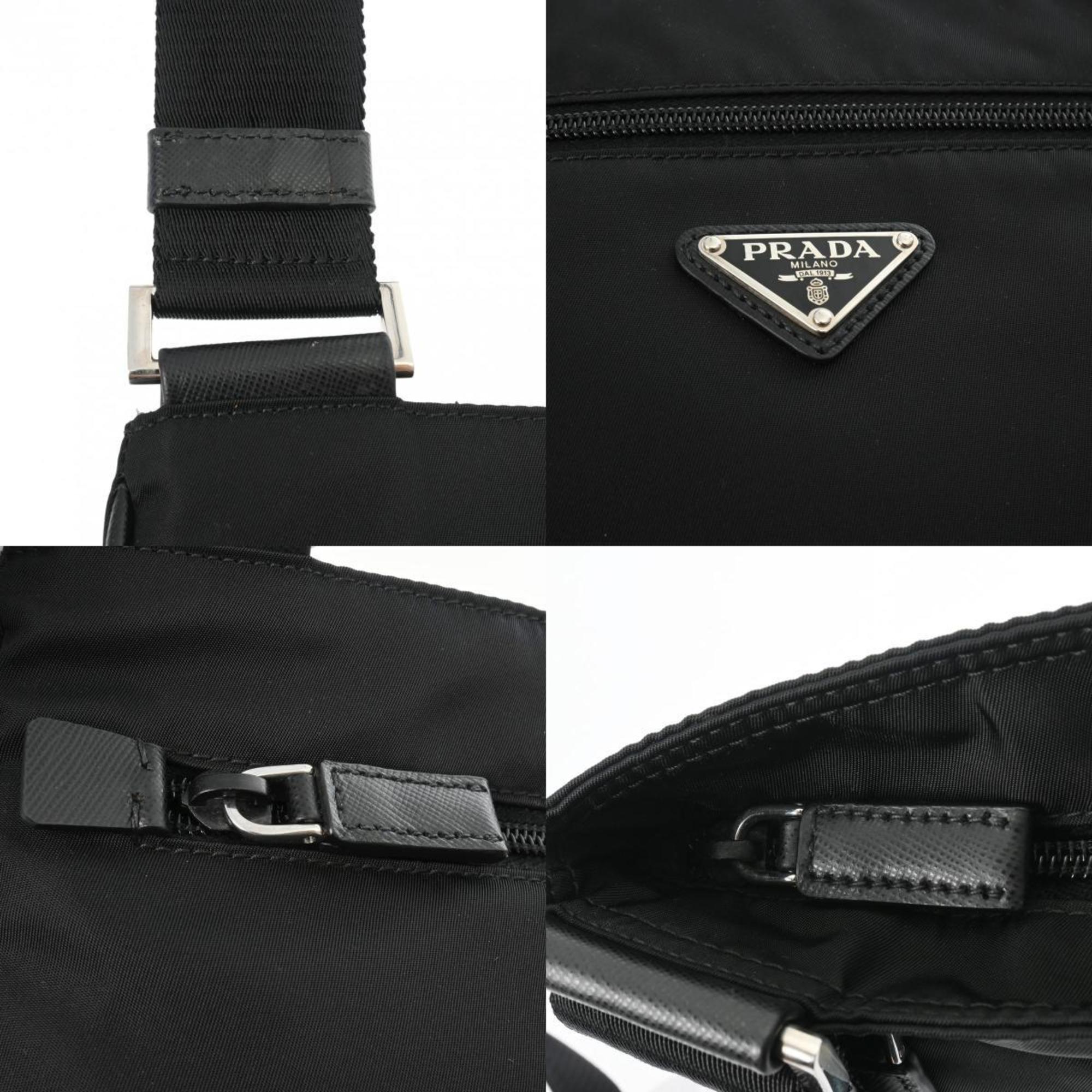 PRADA Prada Black VA0563 Unisex Nylon Shoulder Bag