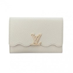 LOUIS VUITTON Louis Vuitton Portefeuille Capucines Compact White M82268 Women's Taurillon Leather Tri-fold Wallet