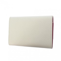 LOUIS VUITTON Louis Vuitton Portefeuille Capucines Compact White M82268 Women's Taurillon Leather Tri-fold Wallet