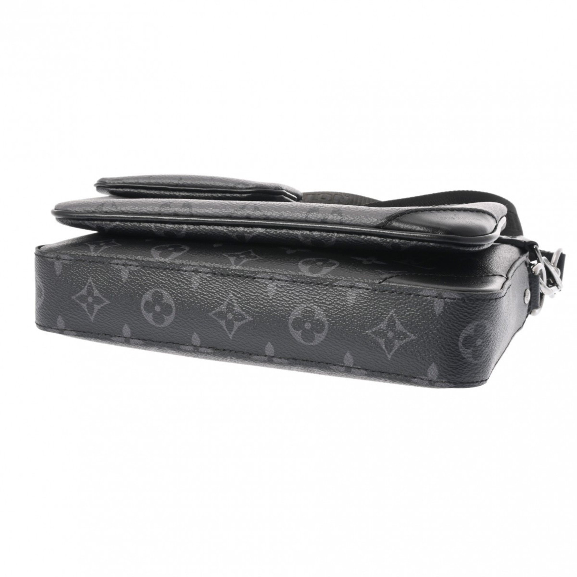 LOUIS VUITTON Louis Vuitton Monogram Eclipse Trio Black/Grey M69443 Men's Canvas Shoulder Bag