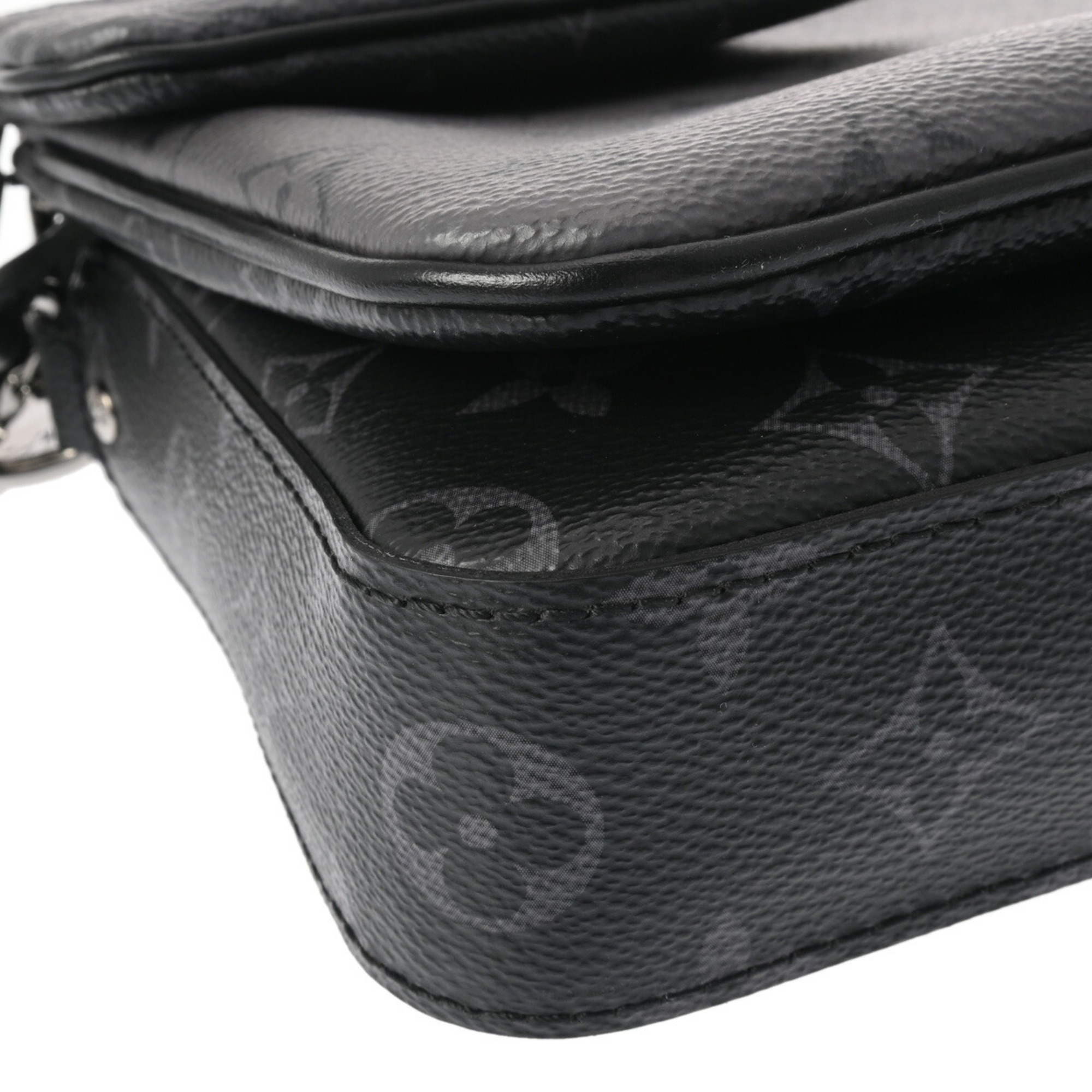 LOUIS VUITTON Louis Vuitton Monogram Eclipse Trio Black/Grey M69443 Men's Canvas Shoulder Bag