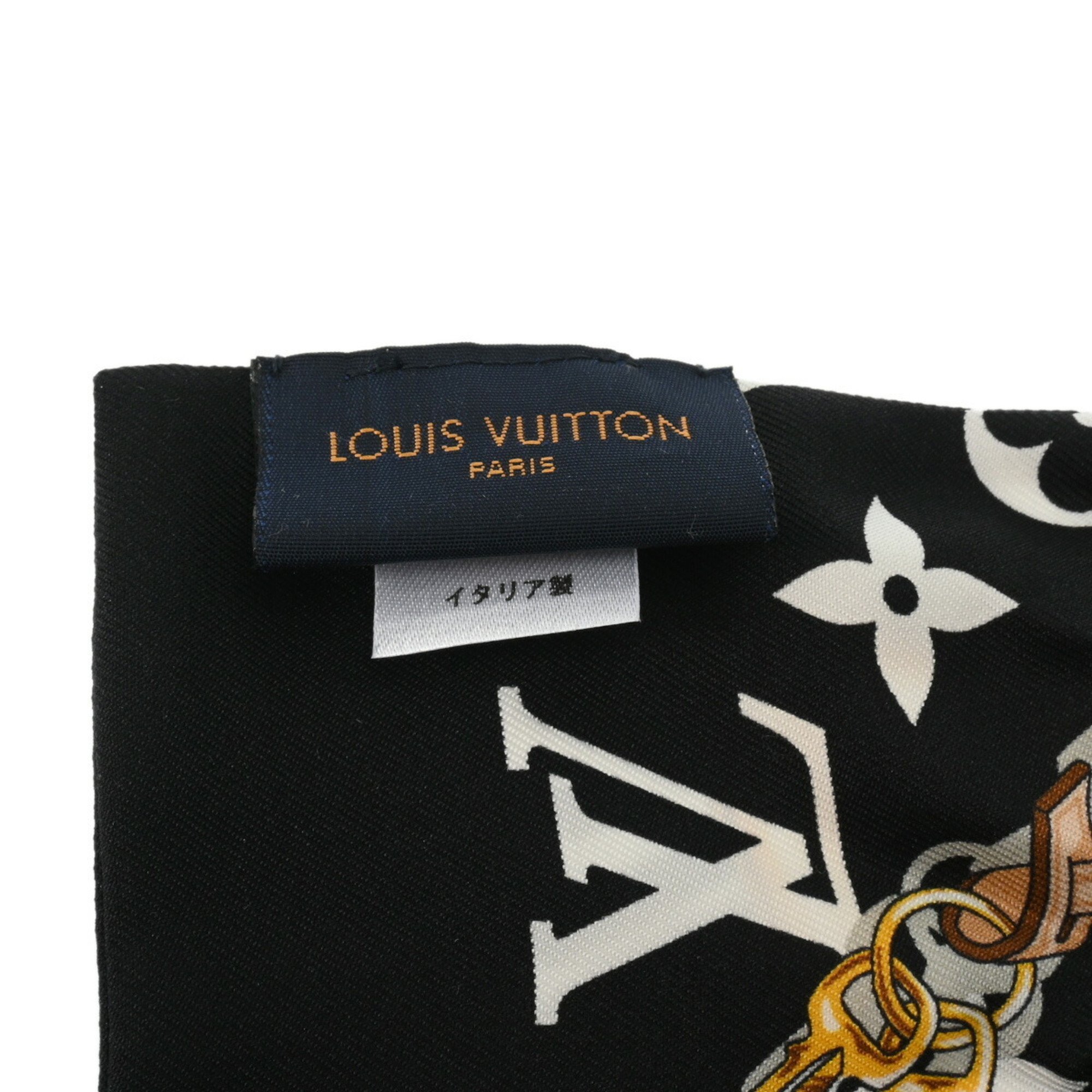 LOUIS VUITTON Louis Vuitton Bandeau Monogram Confidential Black/White M78656 Women's 100% Silk Scarf