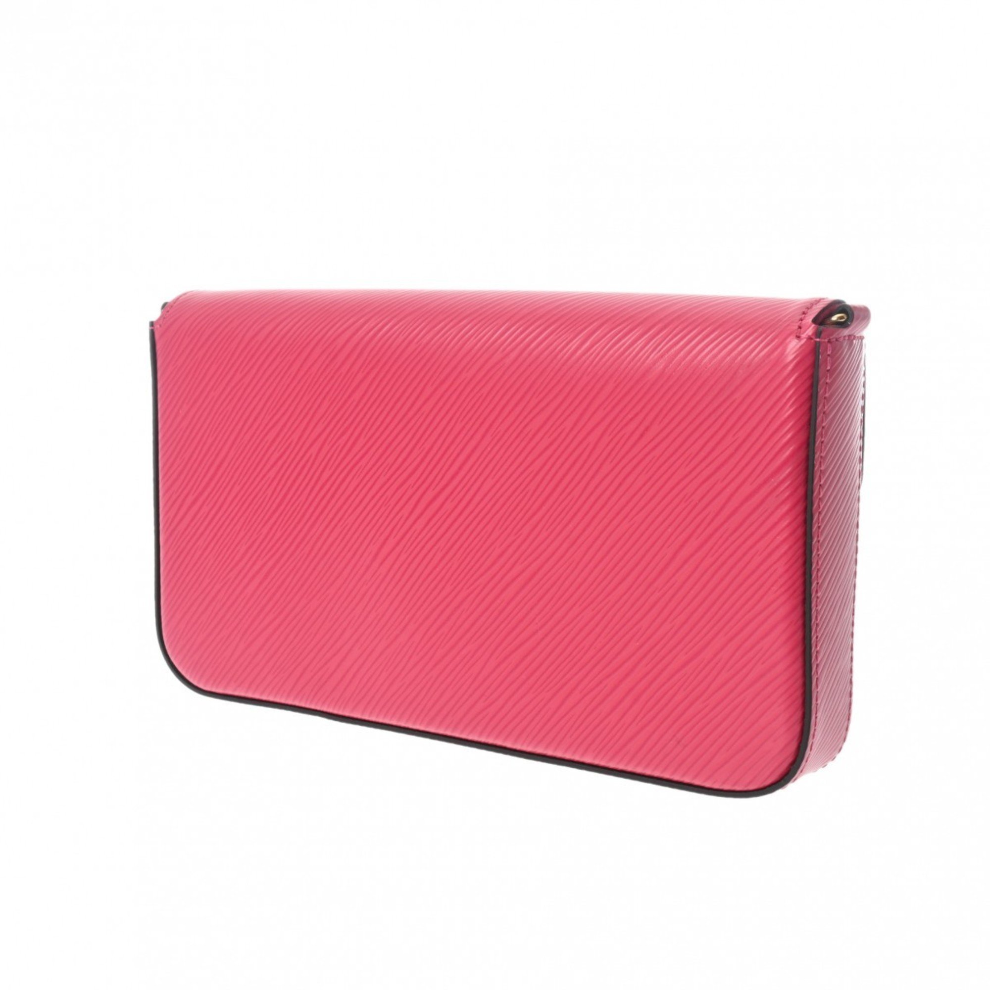 LOUIS VUITTON Louis Vuitton Epi Pochette Felicie Hot Pink M62614 Women's Leather Chain Wallet