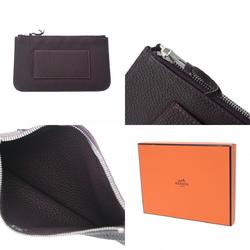 HERMES Dogon GM Raisin □F stamp (around 2002) Unisex Togo Long Wallet