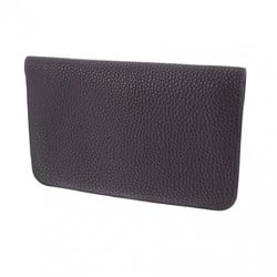 HERMES Dogon GM Raisin □F stamp (around 2002) Unisex Togo Long Wallet