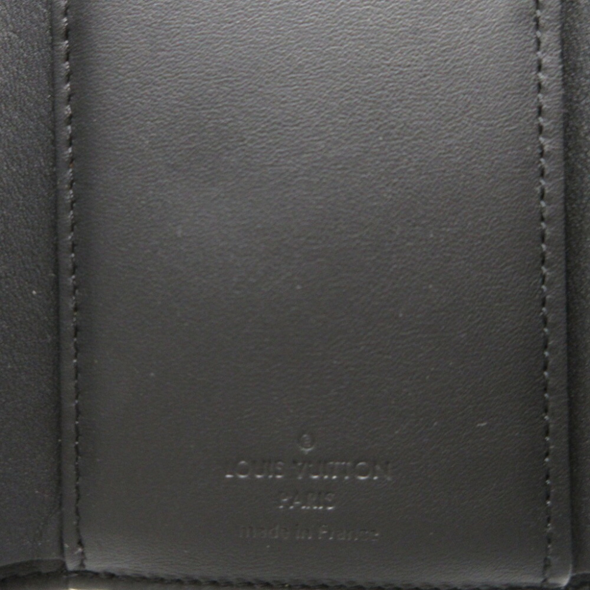 Louis Vuitton M81740 IC Chip Portefeuille Pilot Leather Black Compact Wallet 0653LOUIS VUITTON