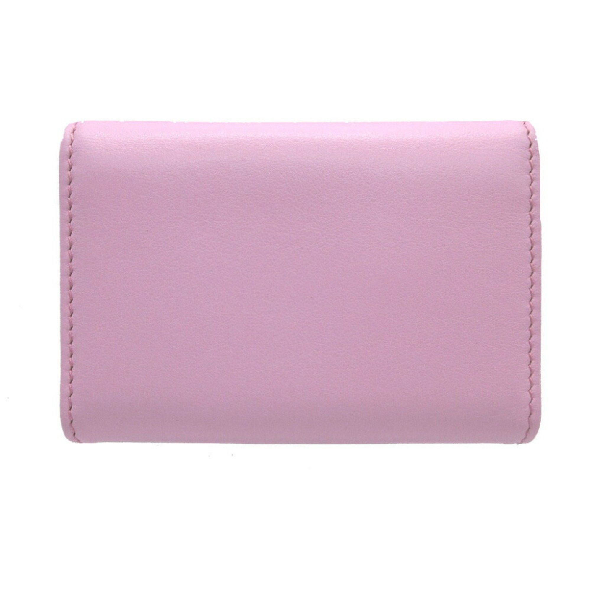 Salvatore Ferragamo 22D162 Leather Pink 6-ring Key Case 0922Salvatore