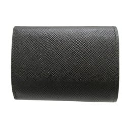 Prada 1MH042 Compact Wallet Saffiano Leather Black Tri-fold 2299PRADA