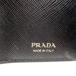 Prada 1MH042 Compact Wallet Saffiano Leather Black Tri-fold 2299PRADA