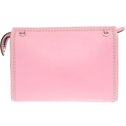 J&M Davidson Calf Leather Pink Shoulder Bag 1286J&M