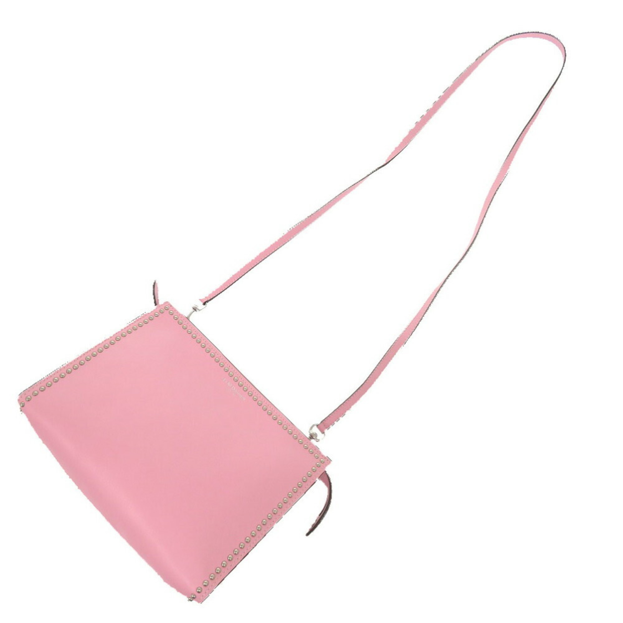 J&M Davidson Calf Leather Pink Shoulder Bag 1286J&M