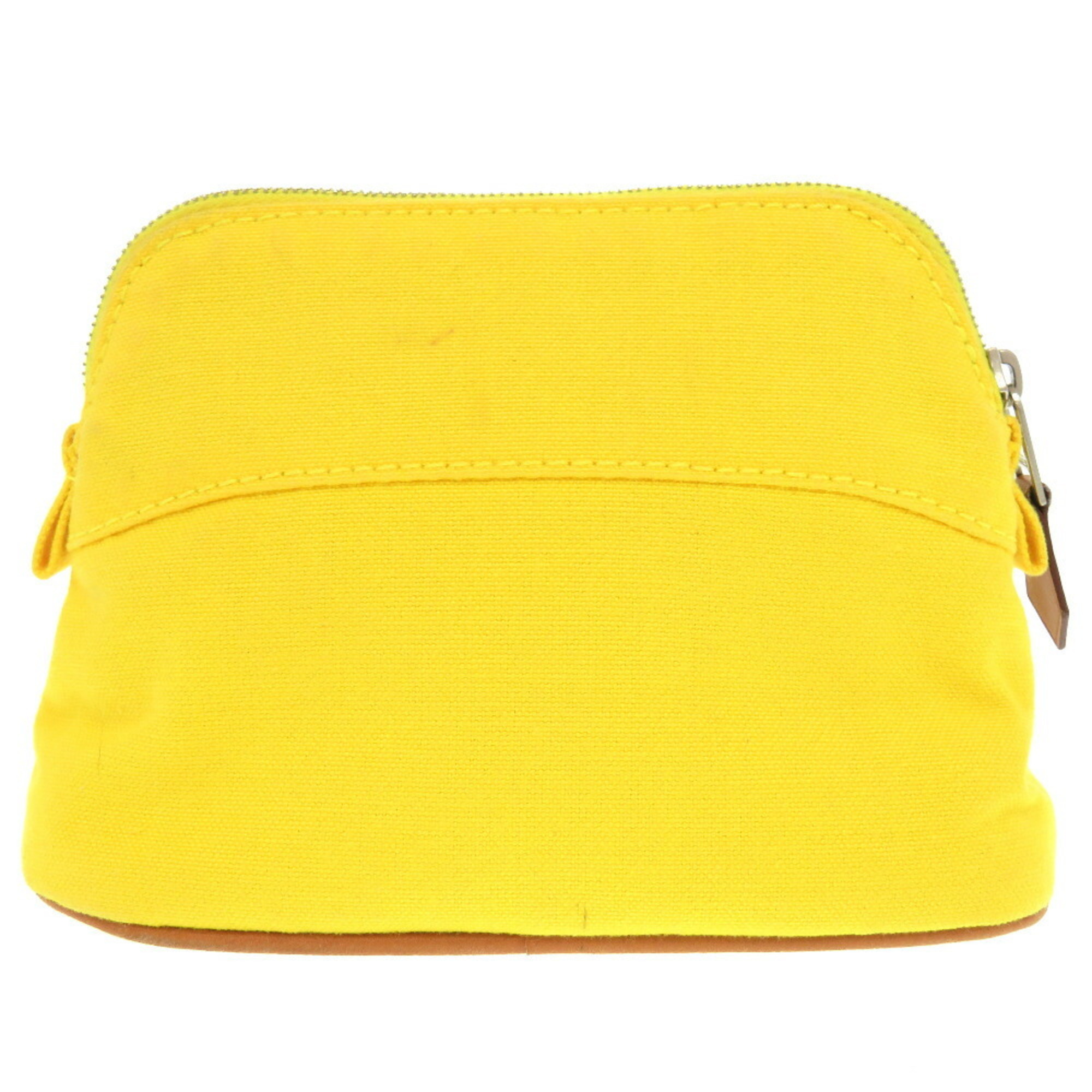 Hermes Bolide Pouch Cotton Yellow 0804 HERMES