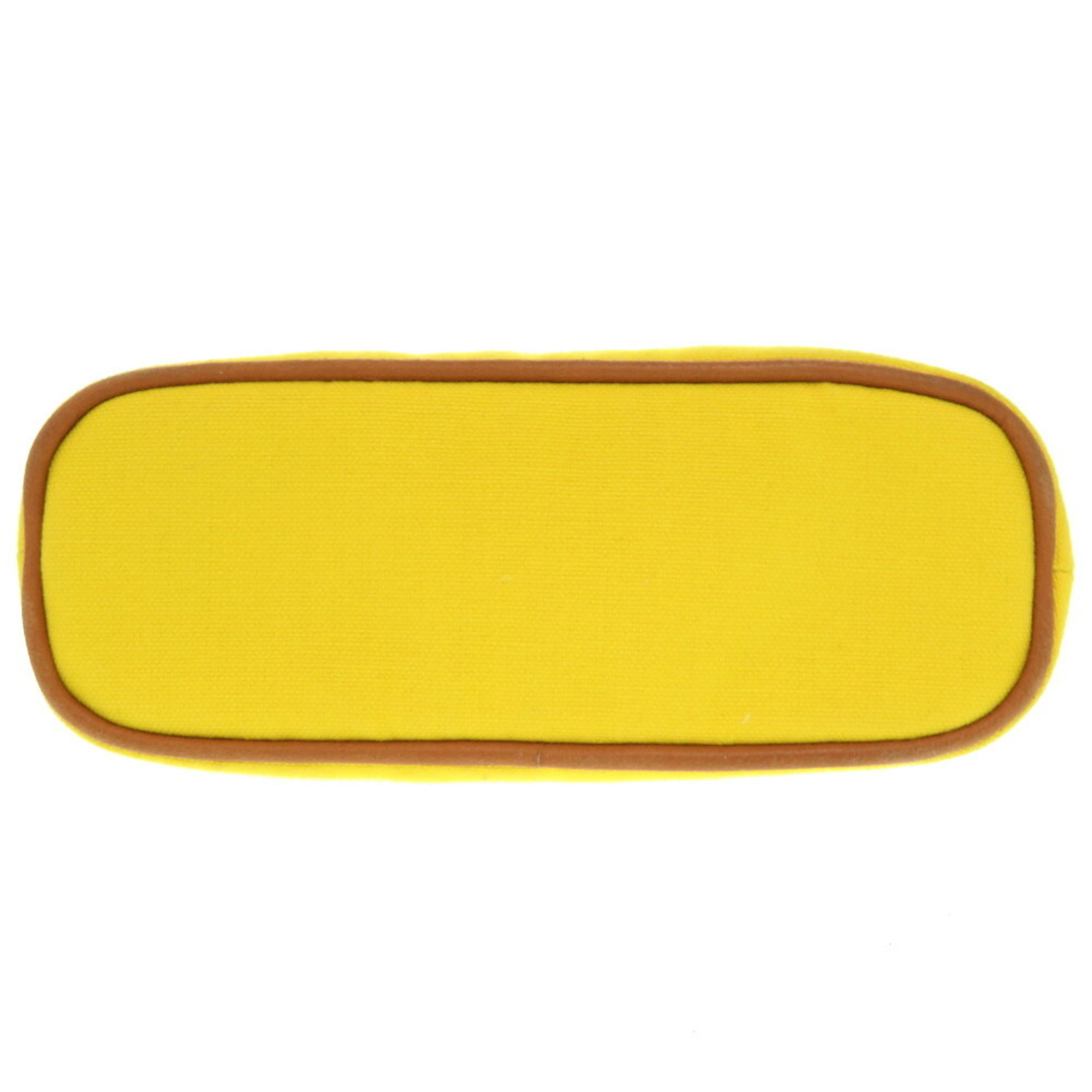 Hermes Bolide Pouch Cotton Yellow 0804 HERMES