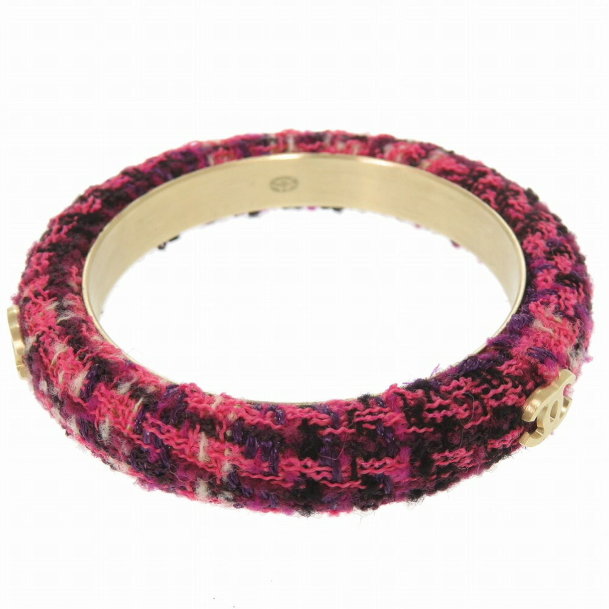 Chanel Coco Mark 09A Tweed Purple/Pink Bangle 0790CHANEL