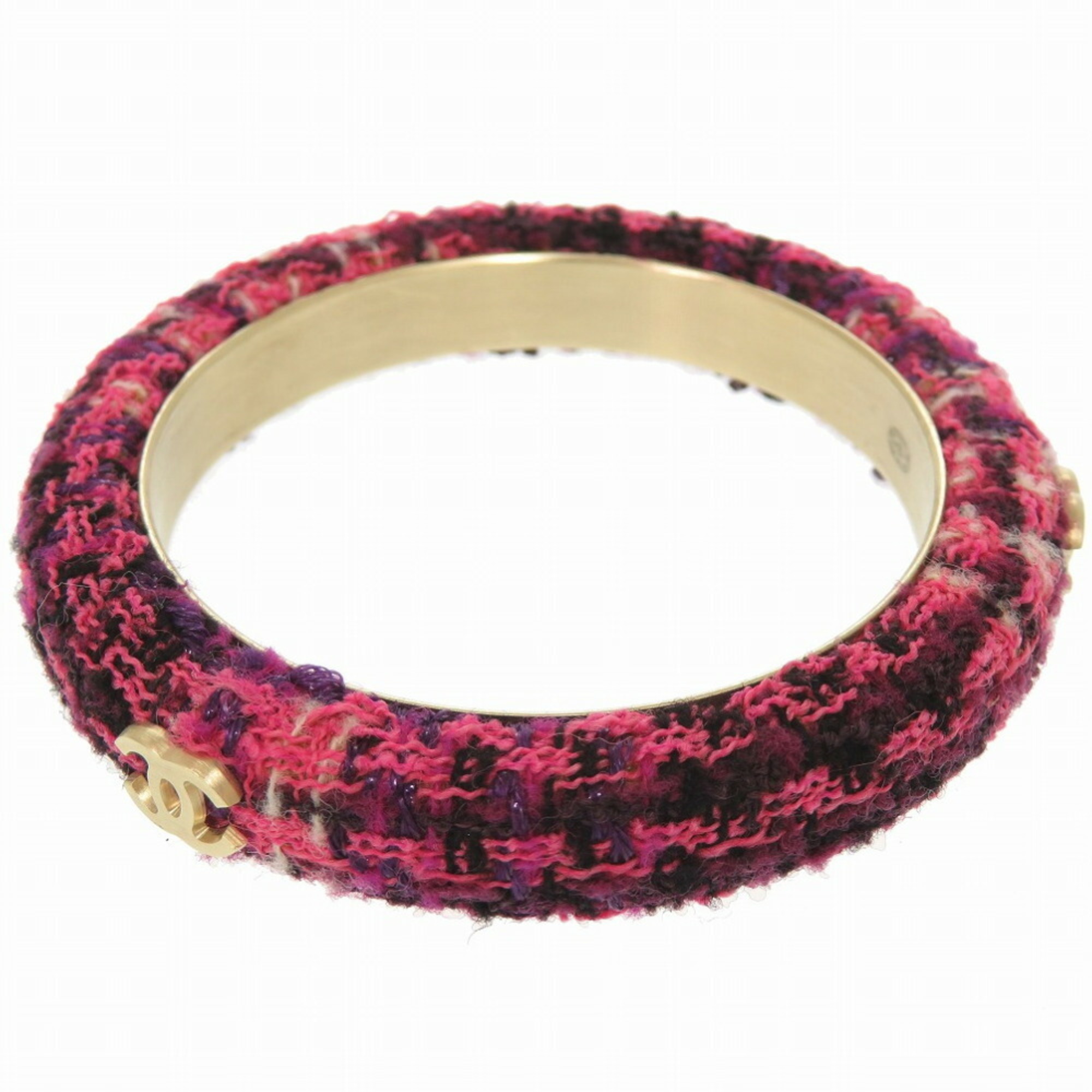 Chanel Coco Mark 09A Tweed Purple/Pink Bangle 0790CHANEL