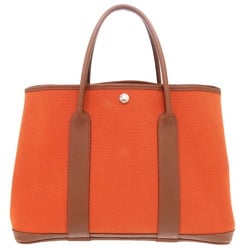 Hermes Garden PM Toile Officier Negonda Potiron O Stamped Tote Bag 0858 HERMES