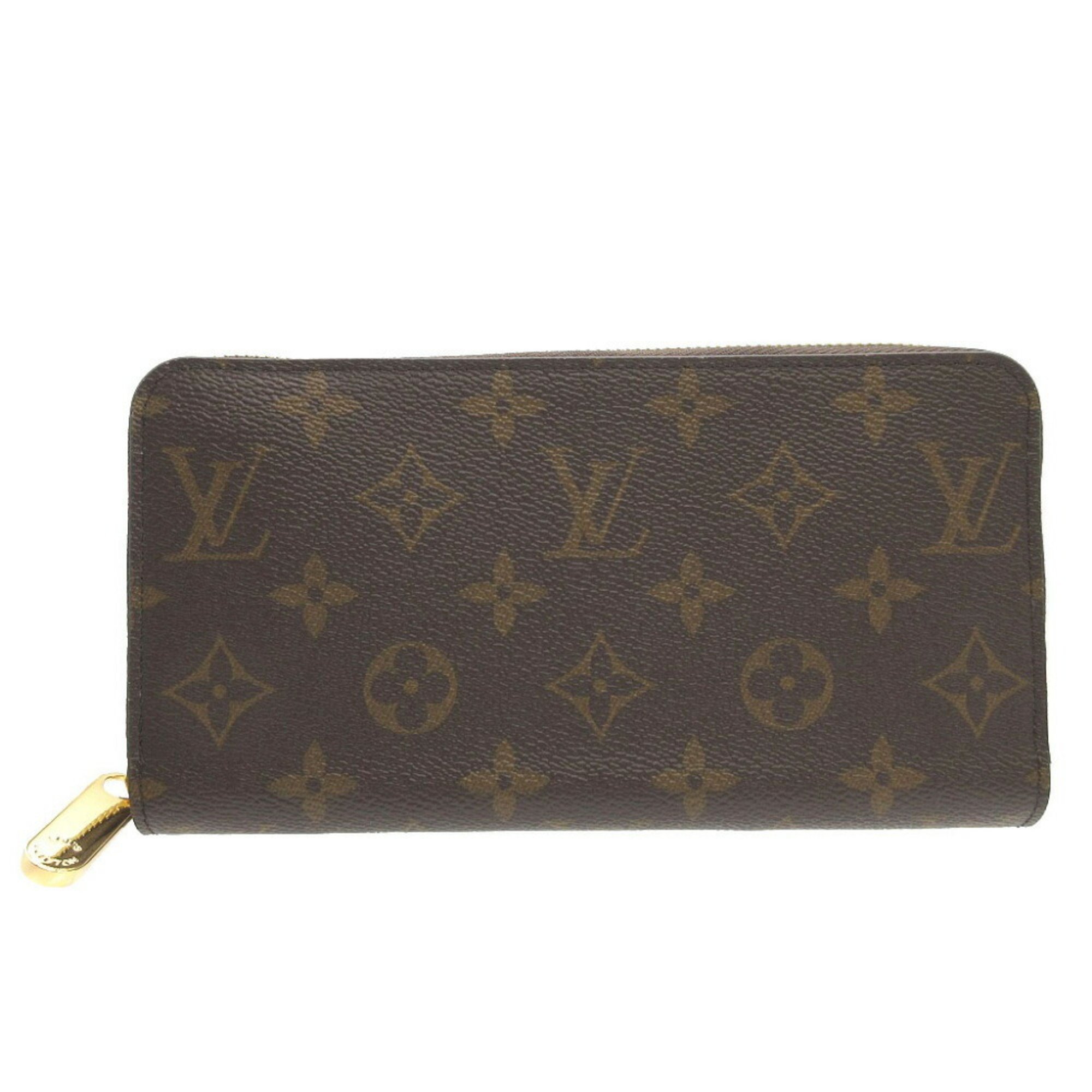 Louis Vuitton Zippy Wallet Monogram M42616 Brown Round Long 0673LOUIS VUITTON