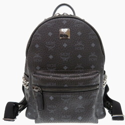 MCM Studded Visetos MMK6SVE37BK001 Leather Black Rucksack Backpack Bag 0613MCM