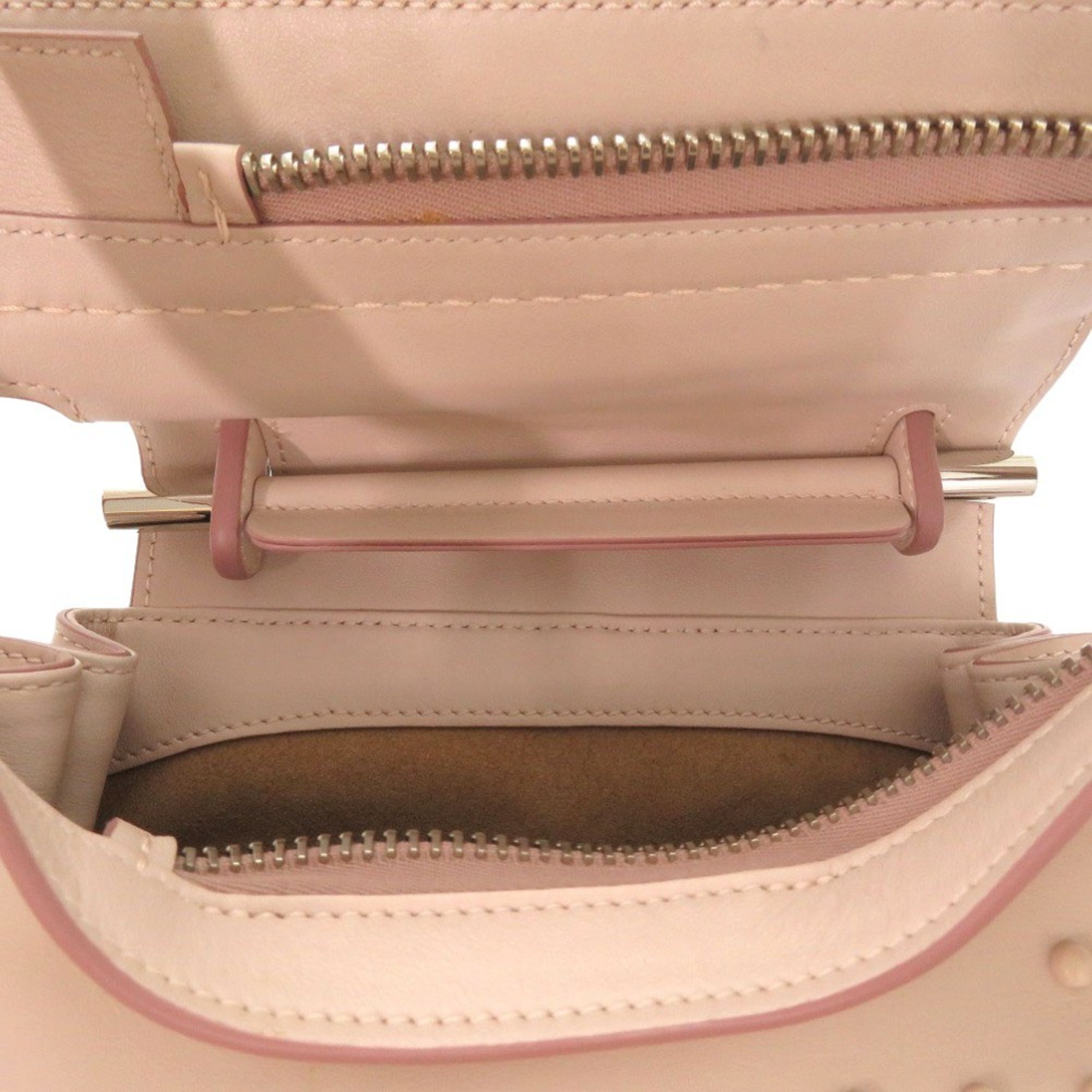 Tod's Wave Line 3WAY Shoulder Bag Backpack Leather Pink 1853TOD'S