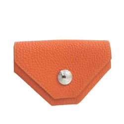 Hermes Levan Quatre □I stamp (made in 2005) Togo orange coin case wallet 0088HERMES